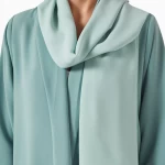 Collared Abaya in Poly-crepe