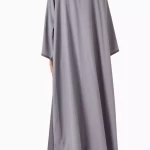 Two-toned 3D Flower Abaya in Nada