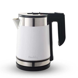 Vandelay Electric Kettle (1.7L) - Double Wall, Cool Touch Kettle with Dry-Boil Protection (White)